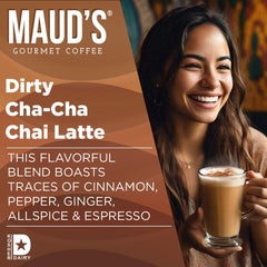 Maud's pod inside a single-serve brewer mid-extraction showing rapid café-style preparation