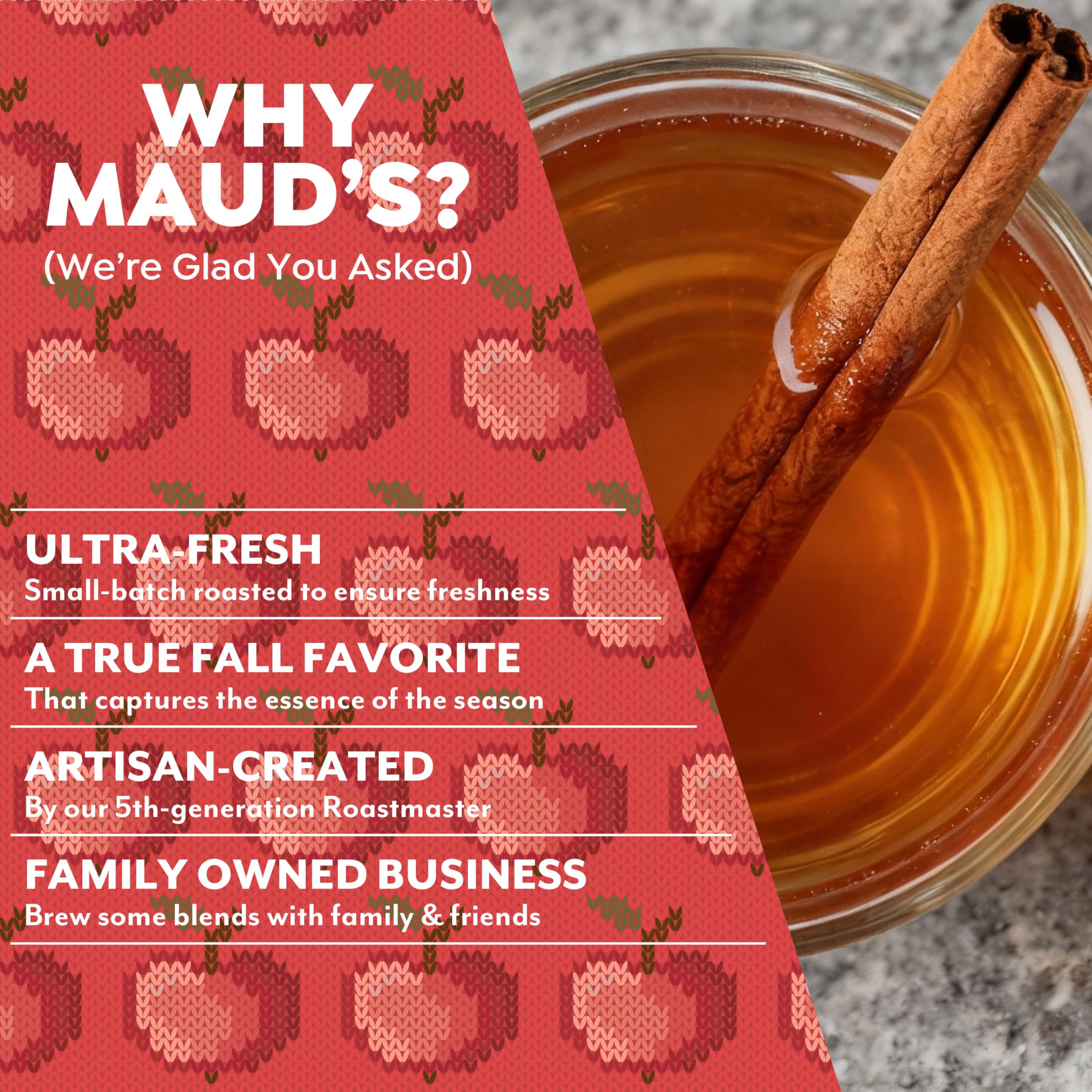 Maud's pod in single‑serve brewer demonstrating compatibility and effortless brewing
