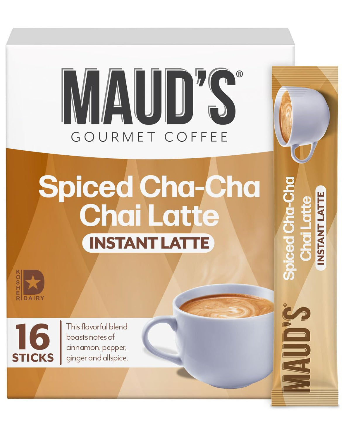 Maud's front box packaging showing 16-count convenience and freshness