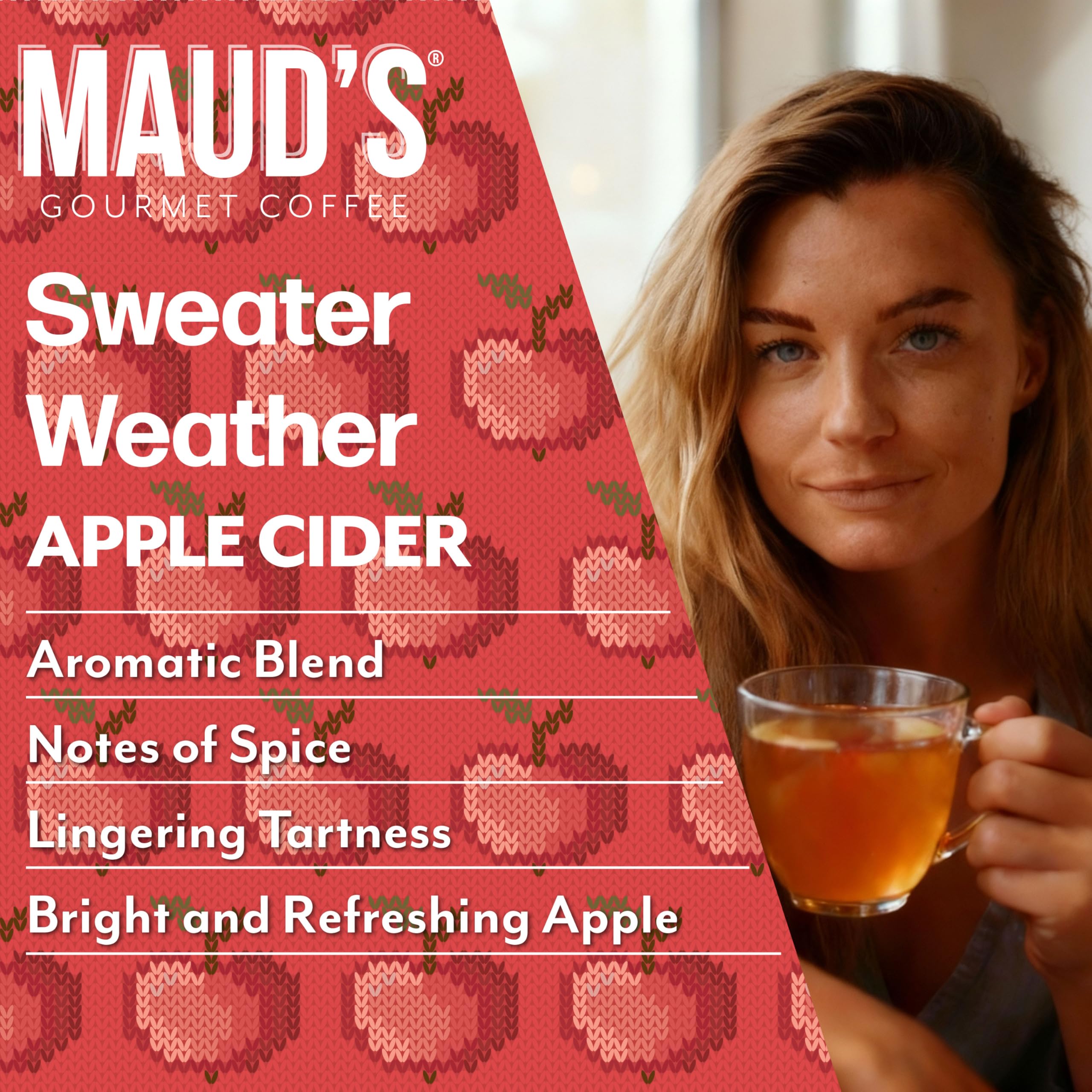 Maud's spices and ingredients flatlay showing apples and cinnamon for natural flavor