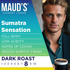 Maud's brewed cup with crema top view showing rich aroma and smooth finish