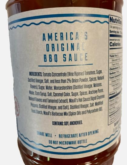 Maull's closeup of label details highlighting brand history and clarity