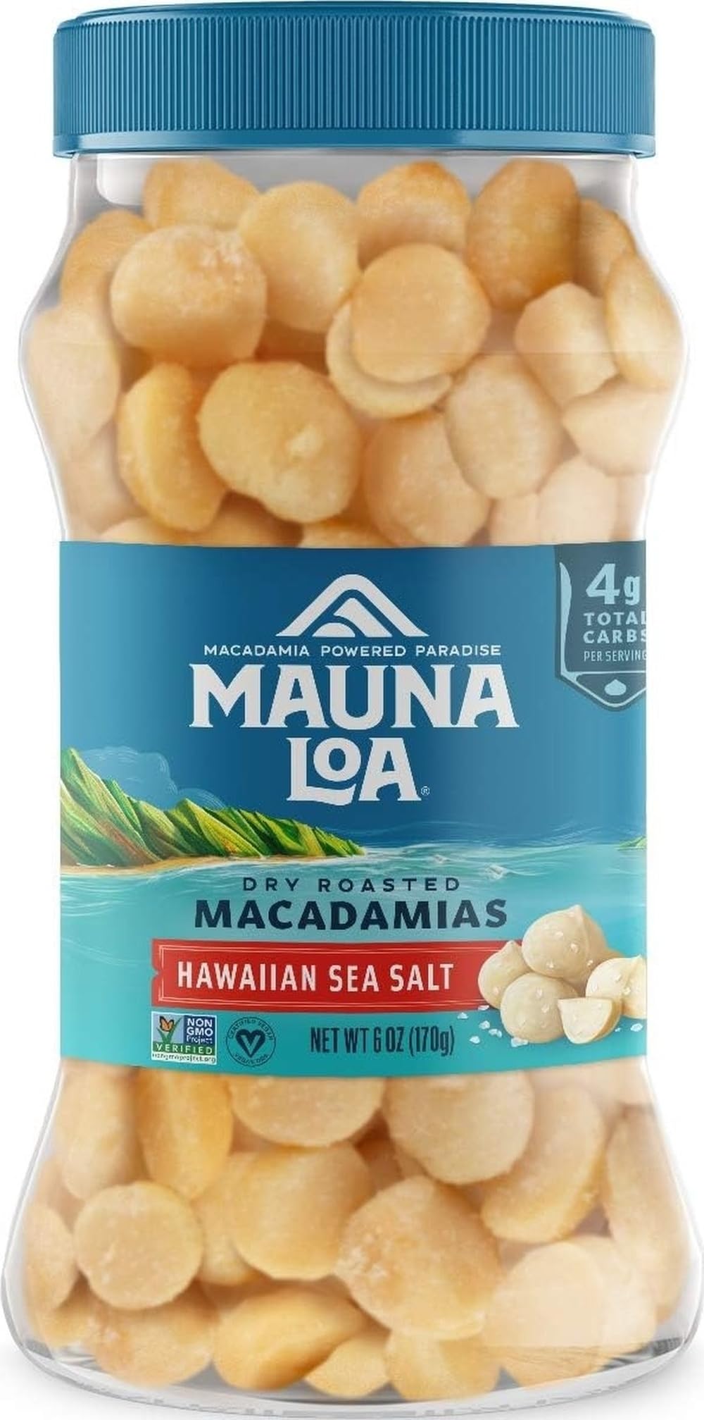 Mauna Loa front packaging showing jar and label for easy shelf recognition