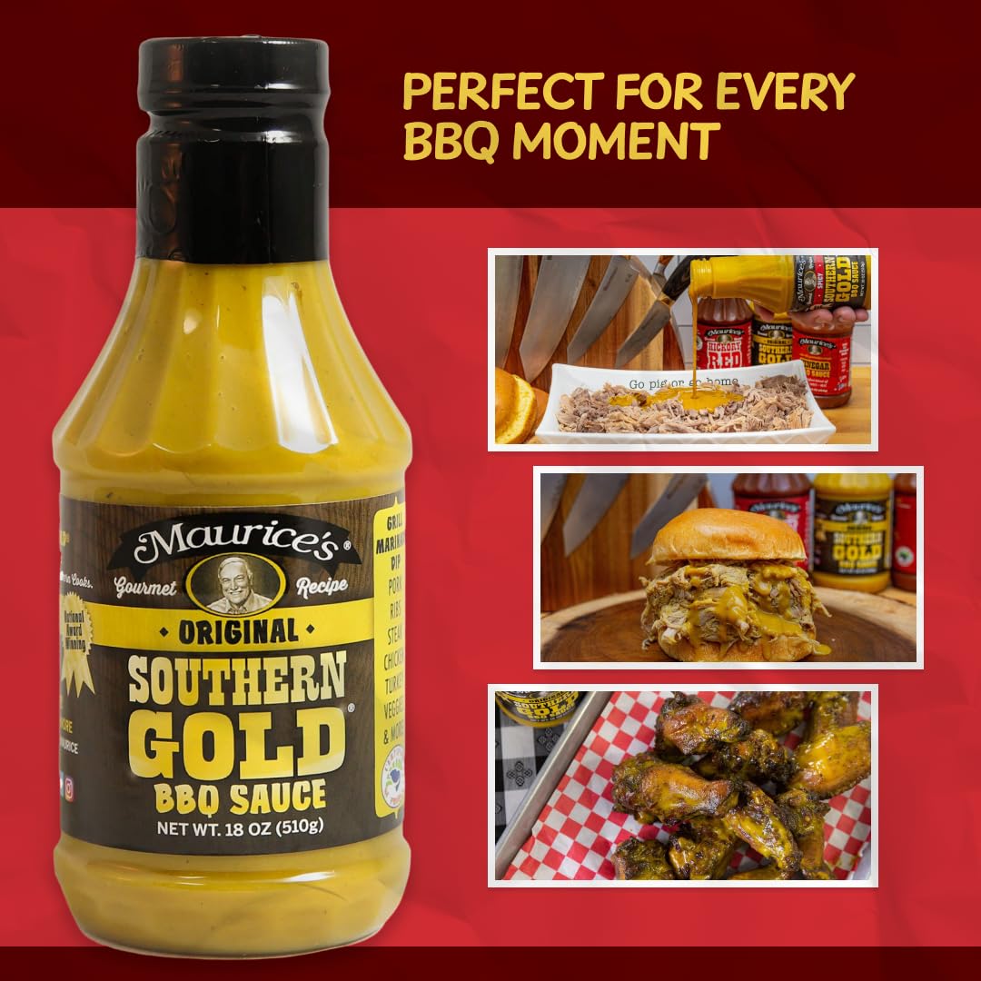 Maurice's Southern Gold bottle placed next to common items for size and portion clarity
