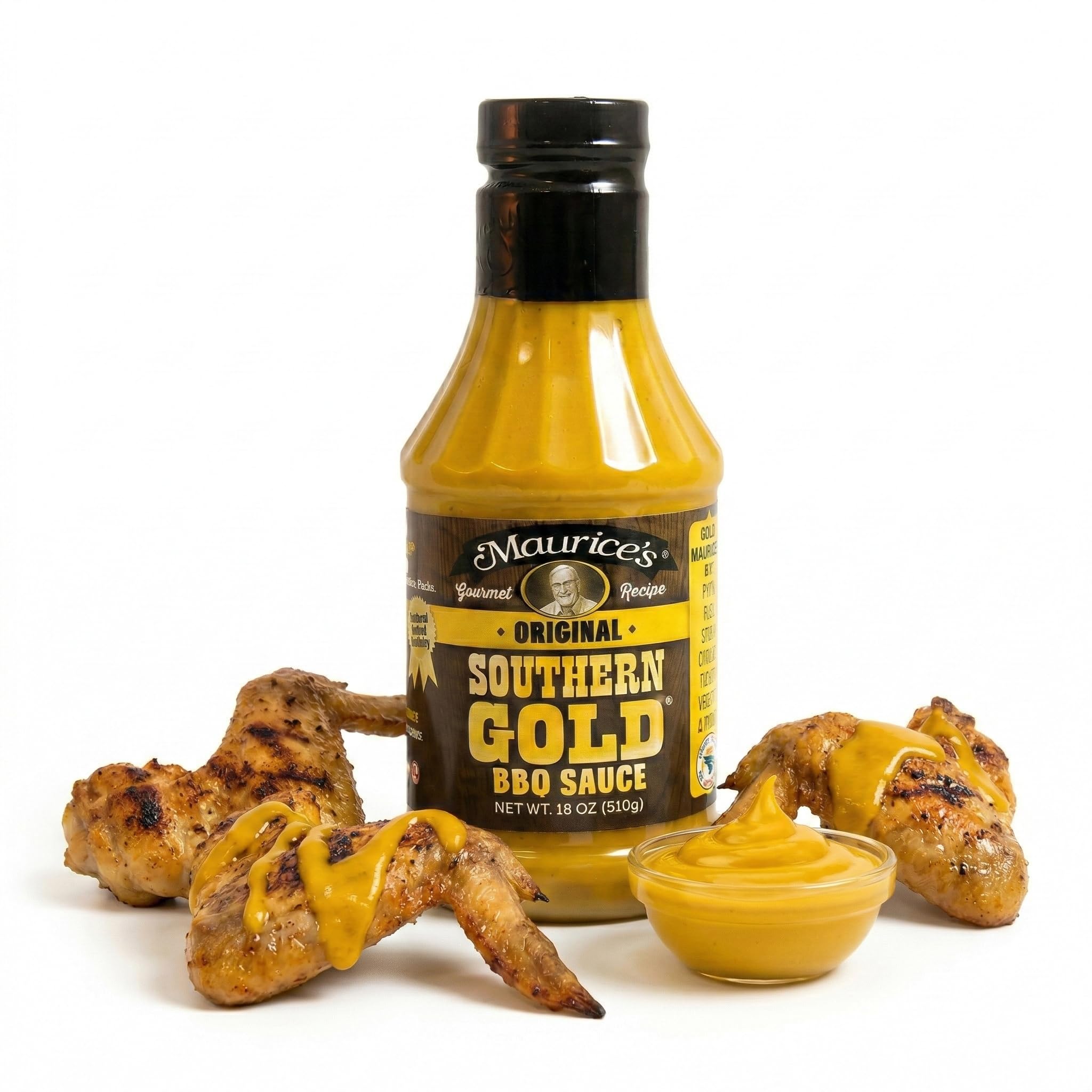 Maurice’s bottle front label showing classic Carolina mustard identity and easy use