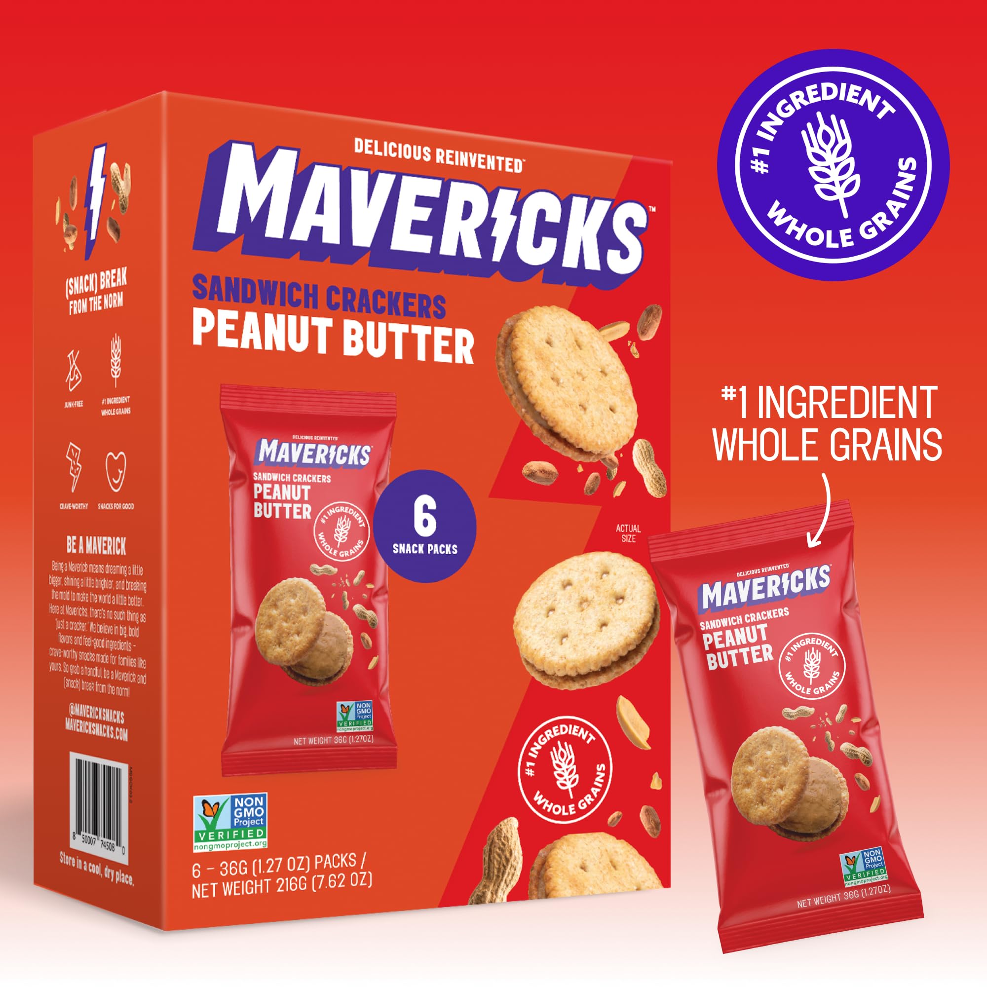 MAVERICKS nutrition label and ingredients image for informed purchasing