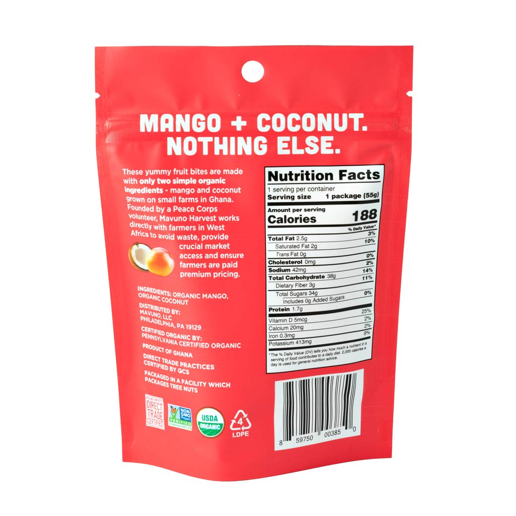 Mavuno Harvest fresh mango and coconut ingredients highlighting organic sourcing