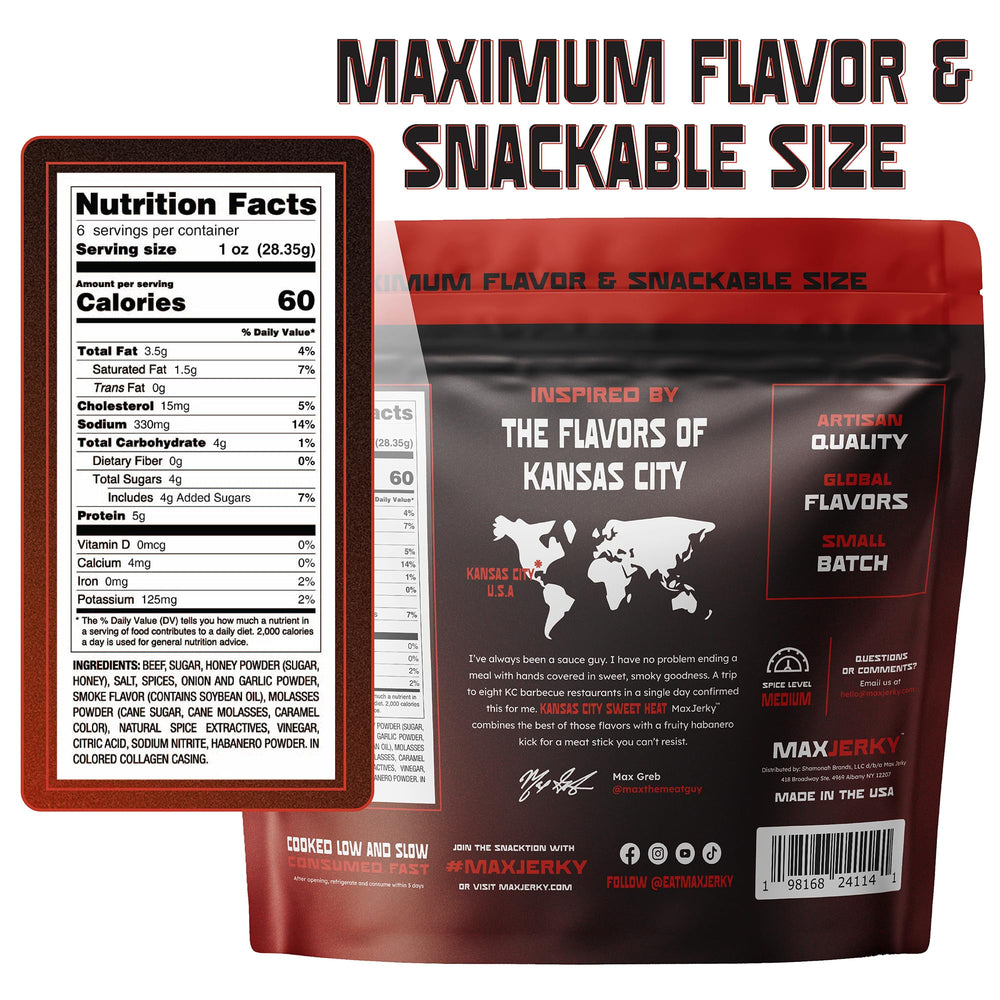 MAXJERKY beef bites in outdoor setting, perfect portable protein snack