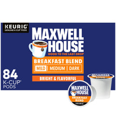 Maxwell House front box showing 84-count and quick grab convenience