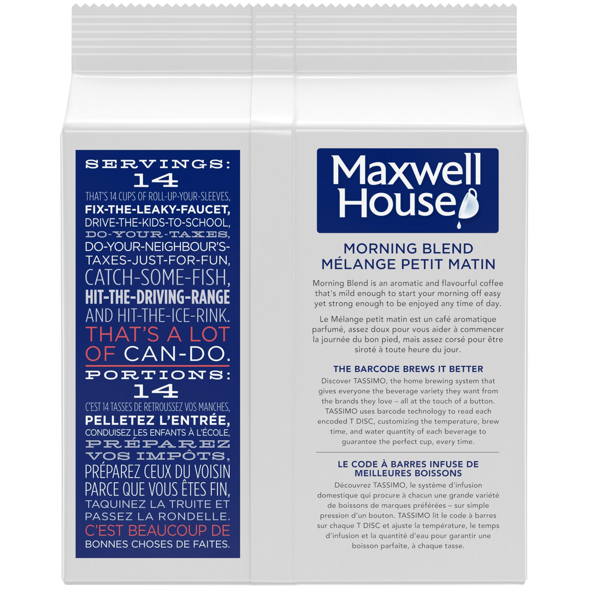 MAXWELL HOUSE Canadian import badge on box proving origin and authenticity