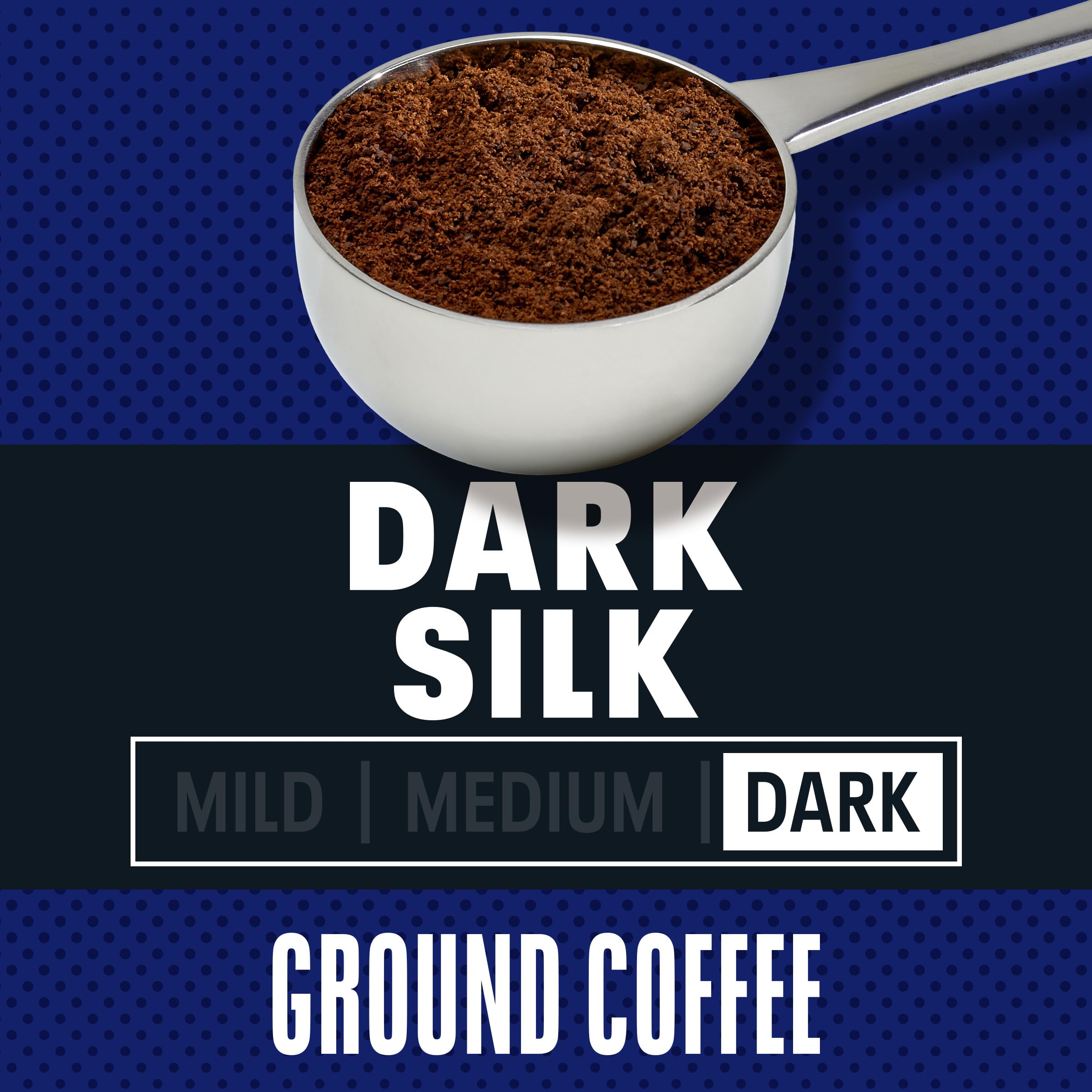 Heap of Maxwell House ground coffee showing texture and rich aroma benefit