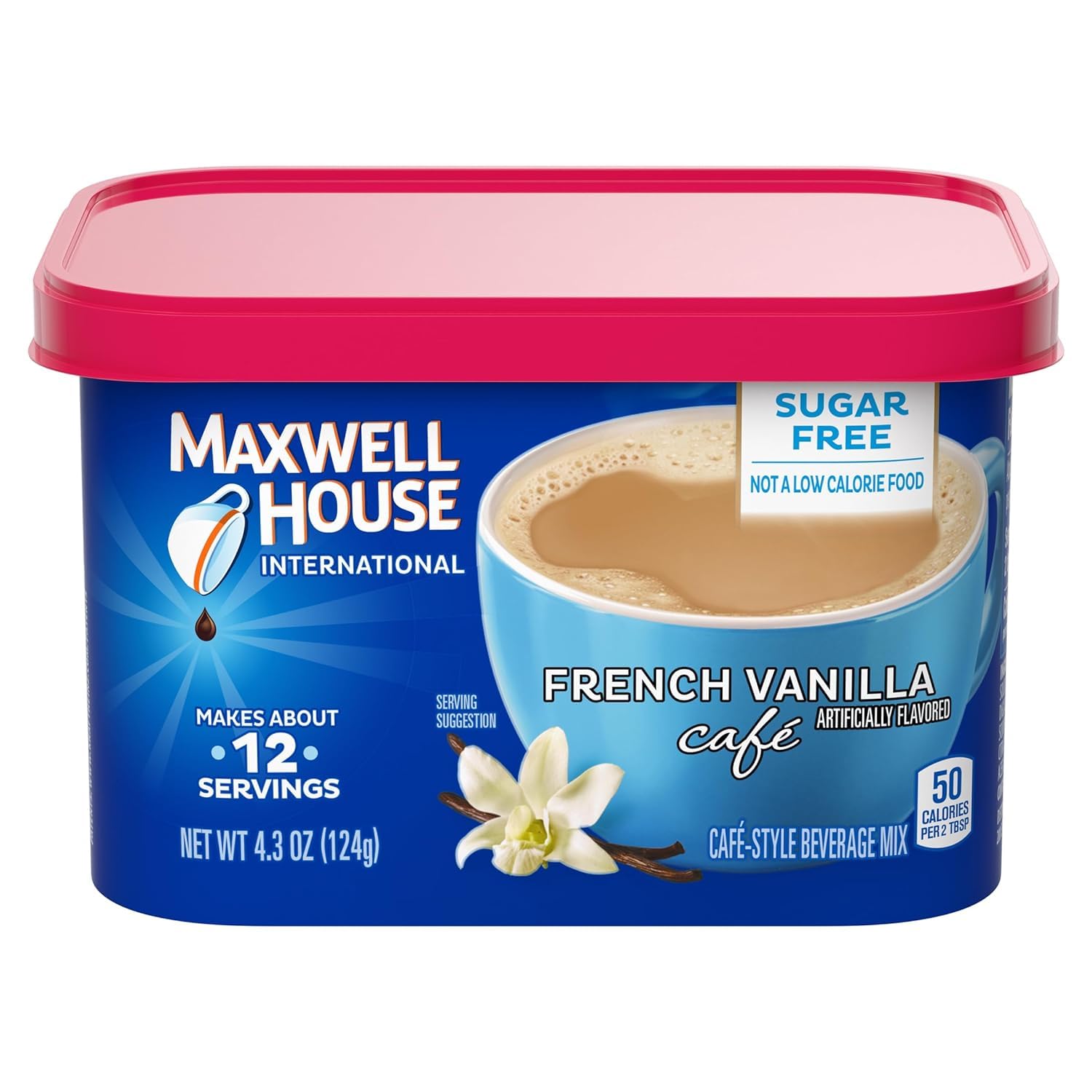 MAXWELL HOUSE front canister showing product and size, clear shelf-ready view
