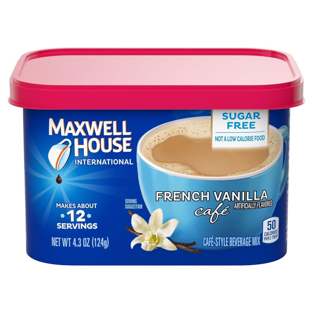 MAXWELL HOUSE front canister showing product and size, clear shelf-ready view