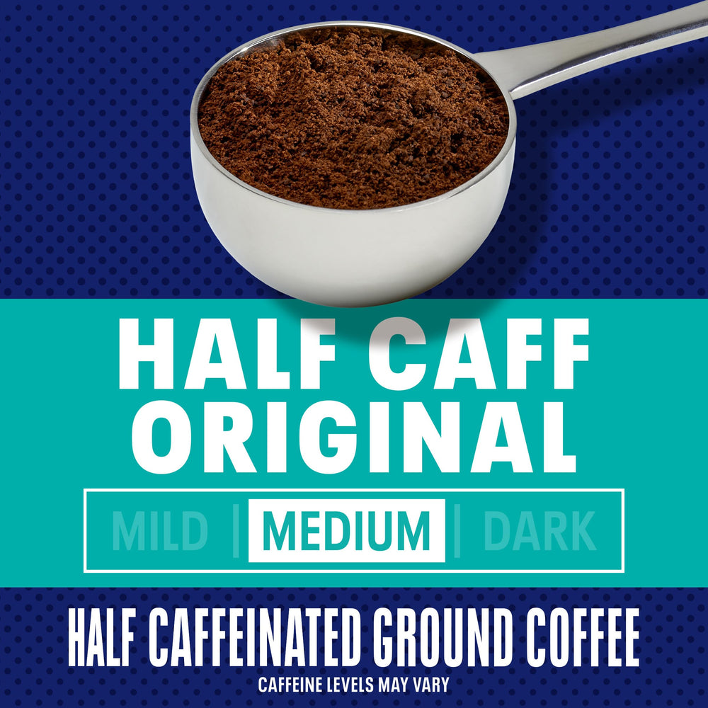 MAXWELL HOUSE ground coffee close-up showing texture and rich aroma