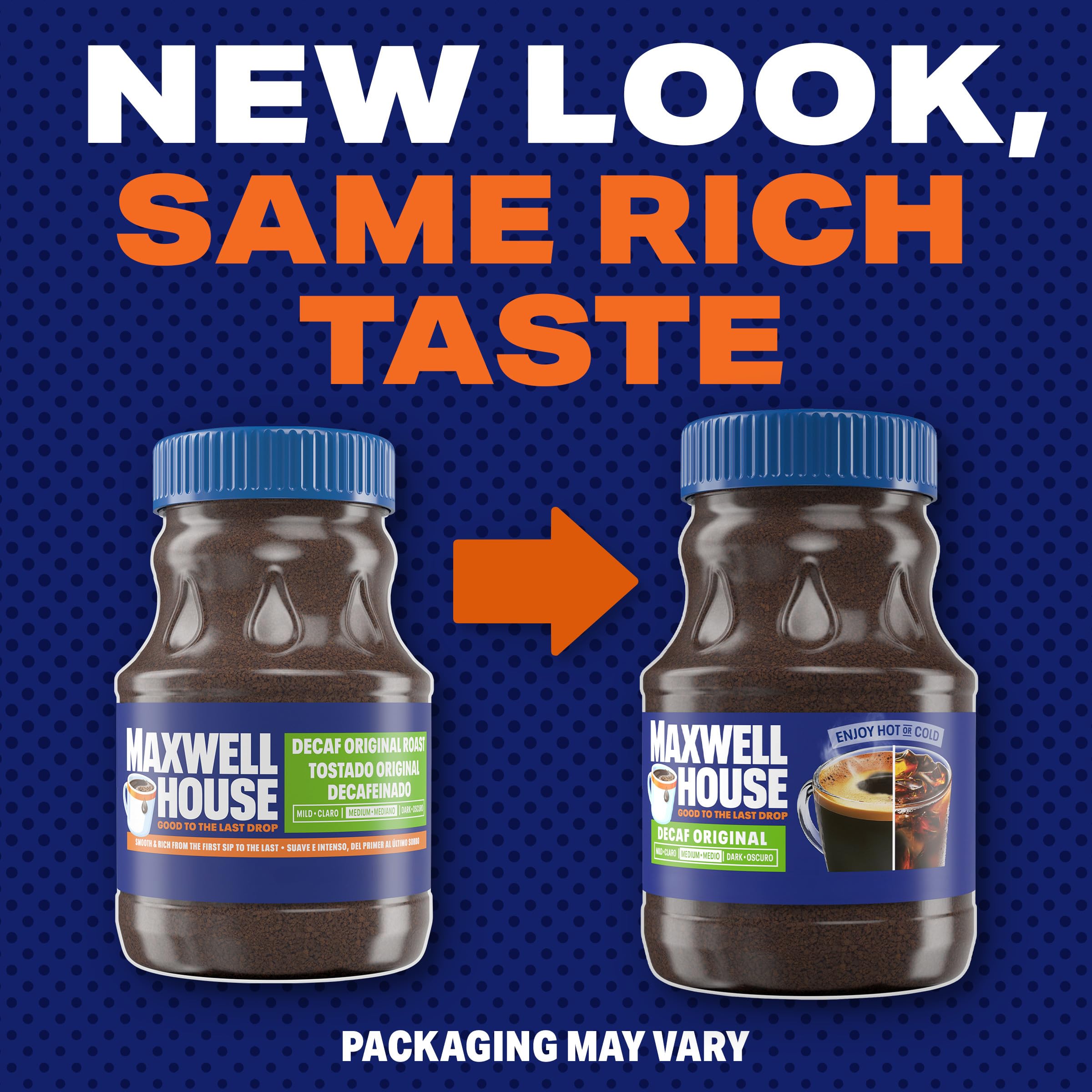 MAXWELL HOUSE instant granules texture close-up that dissolves quickly