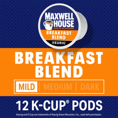 Close-up of Maxwell House K-Cup pod showing texture and quality packaging benefit