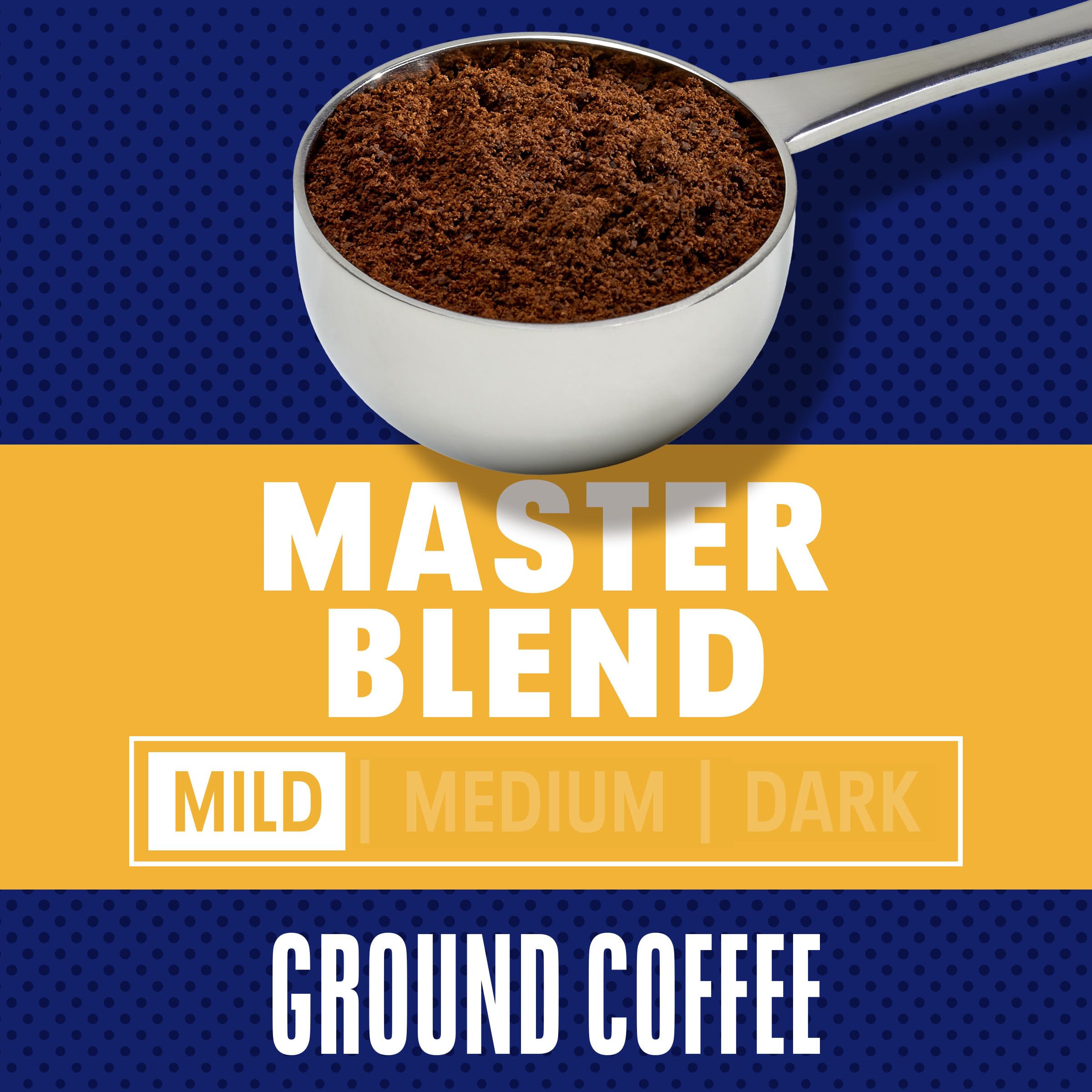 MAXWELL HOUSE ground coffee texture close-up showing even grind for consistent extraction