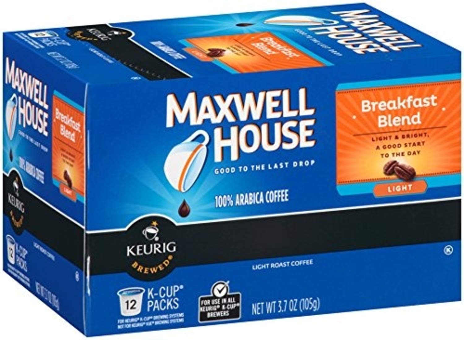 MAXWELL HOUSE pod inserted in single-serve brewer, fast single-serve brewing benefit