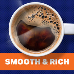 Maxwell House pod inserted in a Keurig brewer demonstrating fast brewing and reliable compatibility