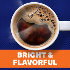 Maxwell House pod loaded in Keurig brewing machine demonstrating fast, simple brewing