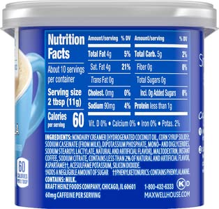 MAXWELL HOUSE powder closeup texture, fast‑dissolving instant mix benefit