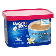 MAXWELL HOUSE powder close-up texture showing fine grind and quick dissolve
