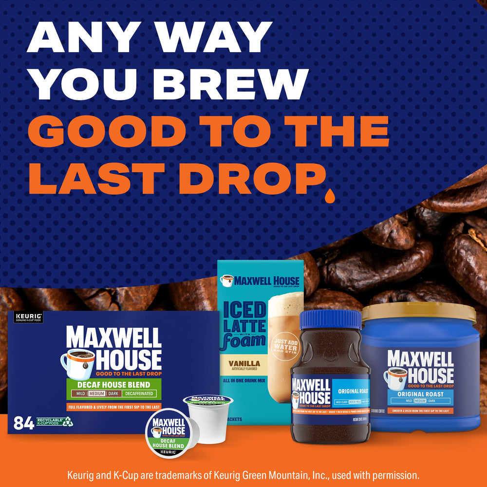 MAXWELL HOUSE roasted beans with vintage elements, showing heritage roasting and flavor legacy benefit