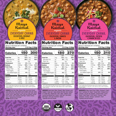 Maya Kaimal tomato and onion chana pouch close-up delivering vibrant tangy flavor