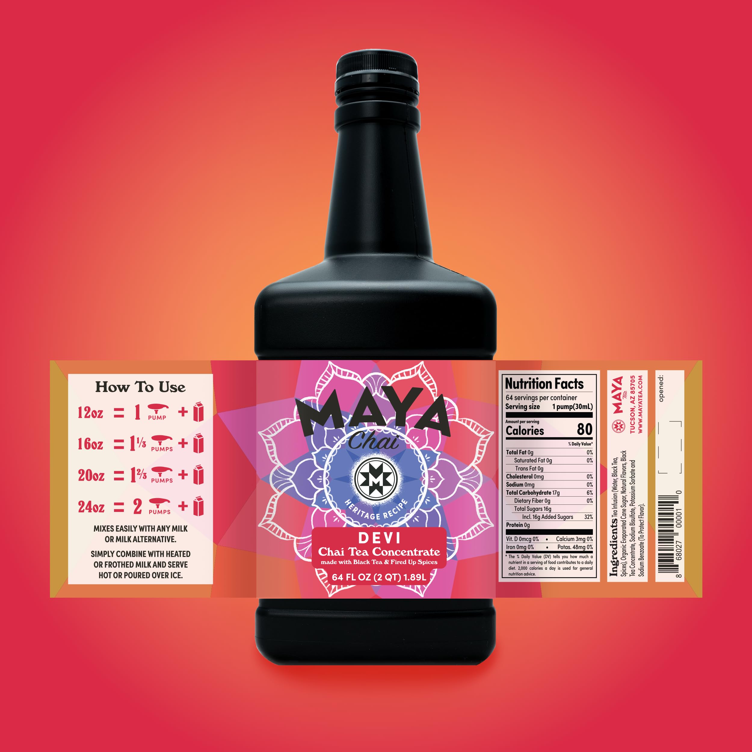 Iced chai glass poured with Maya Tea Devi over ice demonstrating refreshing cold serve option