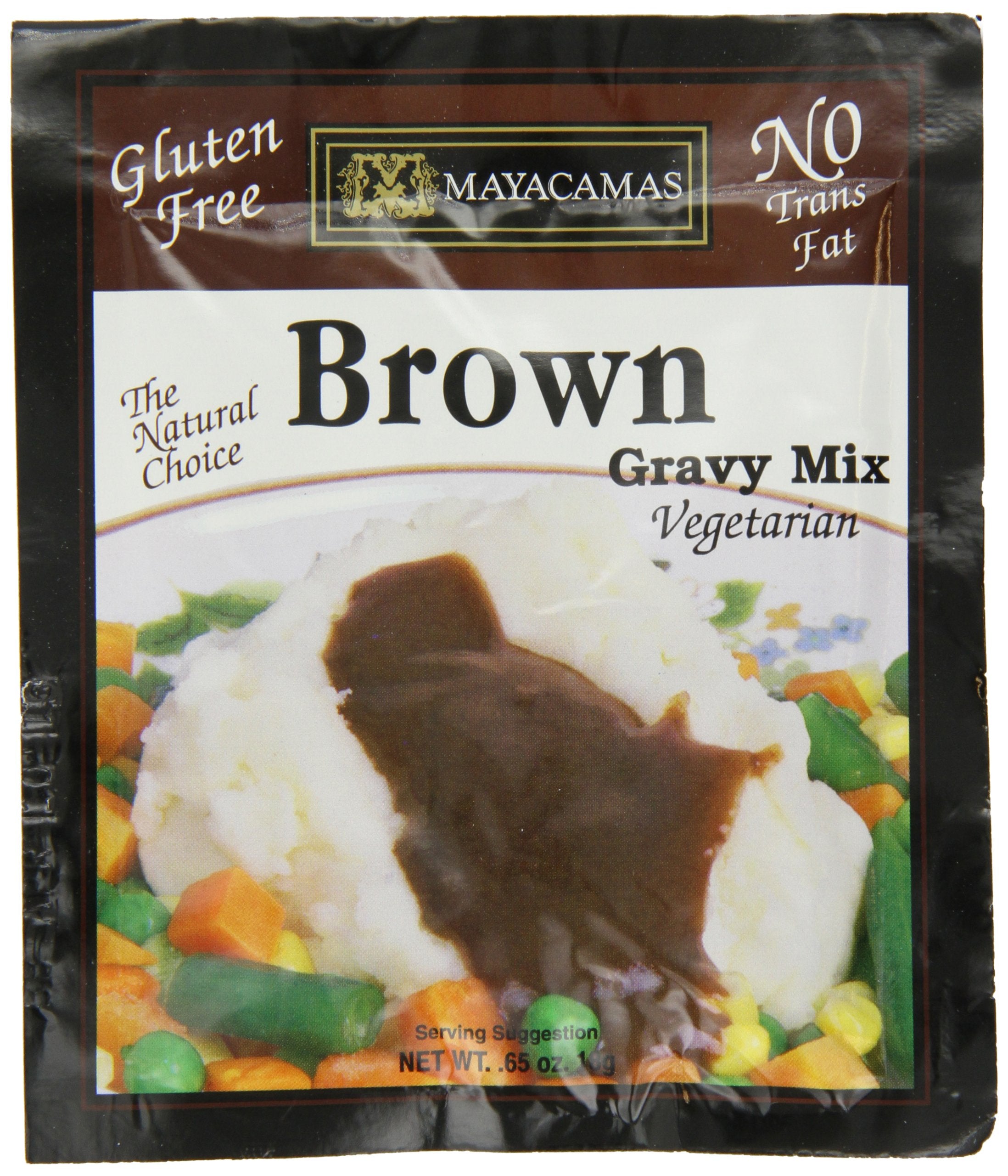 Mayacamas front packaging showing brown gravy packets and brand clarity for easy use