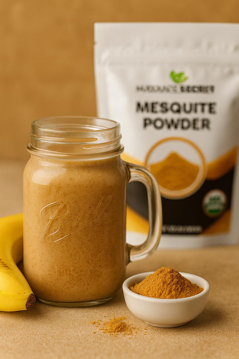 Mayan's Secret mesquite powder used in muffins showing golden-brown baked texture