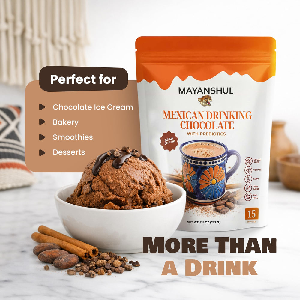 MAYANSHUL baking usage scene showing versatile cocoa for recipes