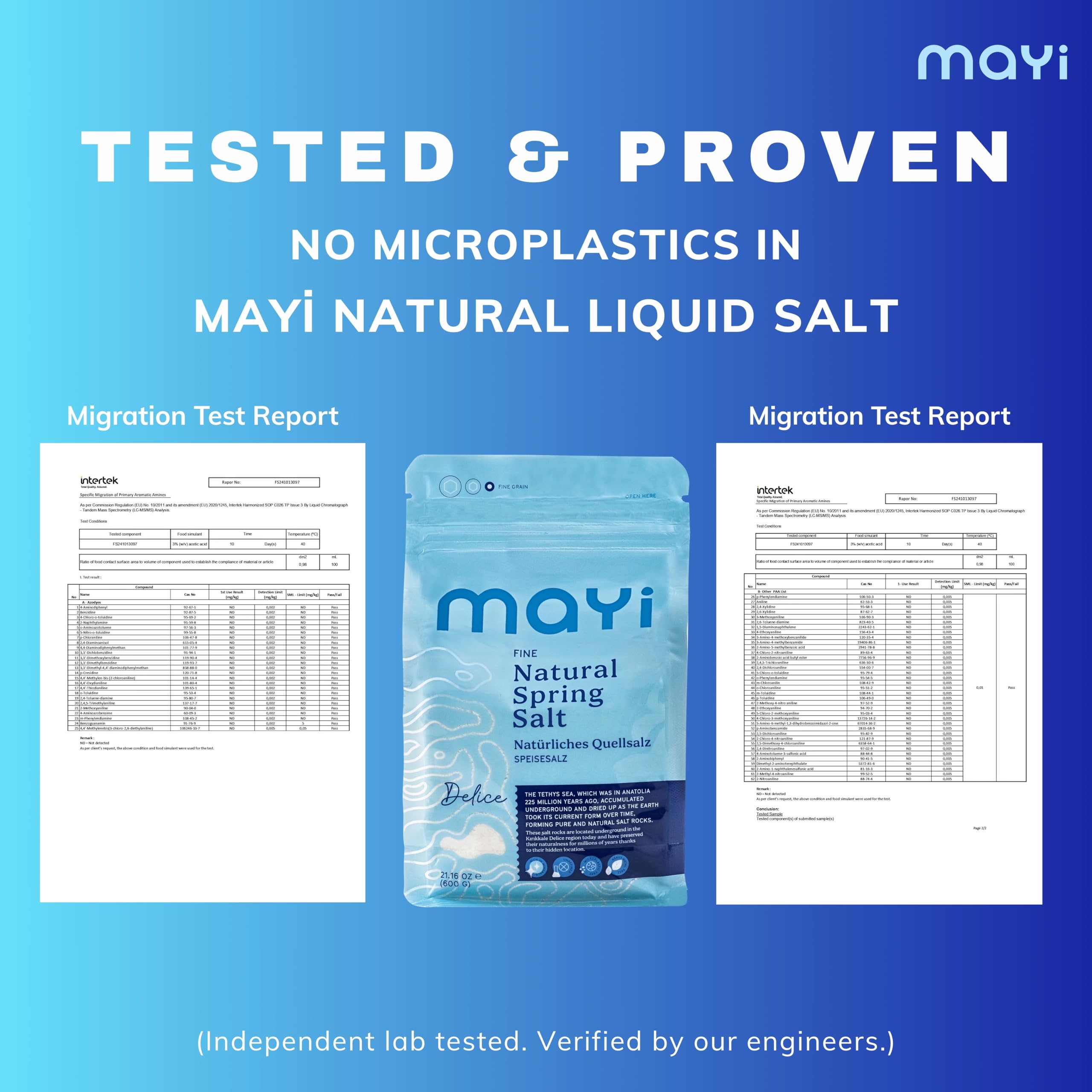 MAYİ 1.2 lb bag beside a ruler for size and portion clarity