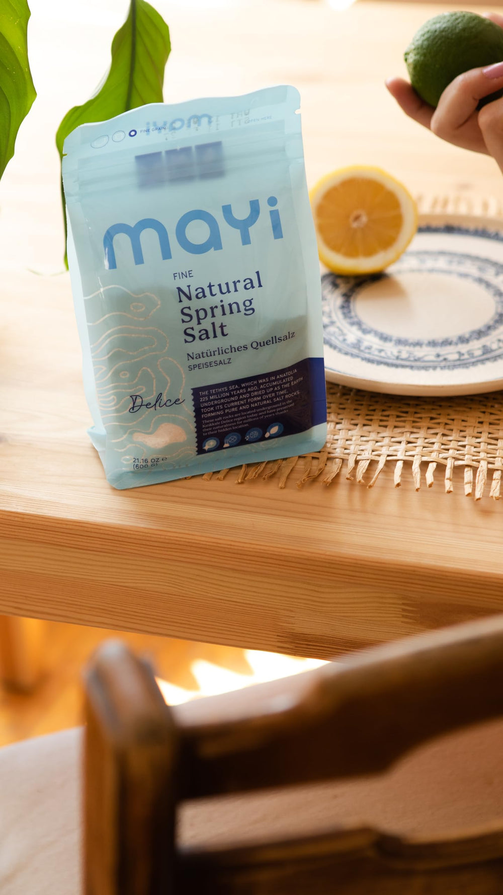 MAYİ kitchen countertop scene showing versatile everyday use