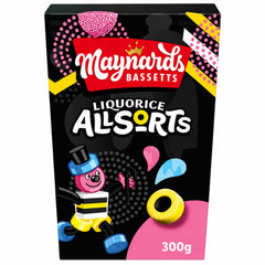 Maynards Bassetts carton front packaging showing colourful assortment and brand