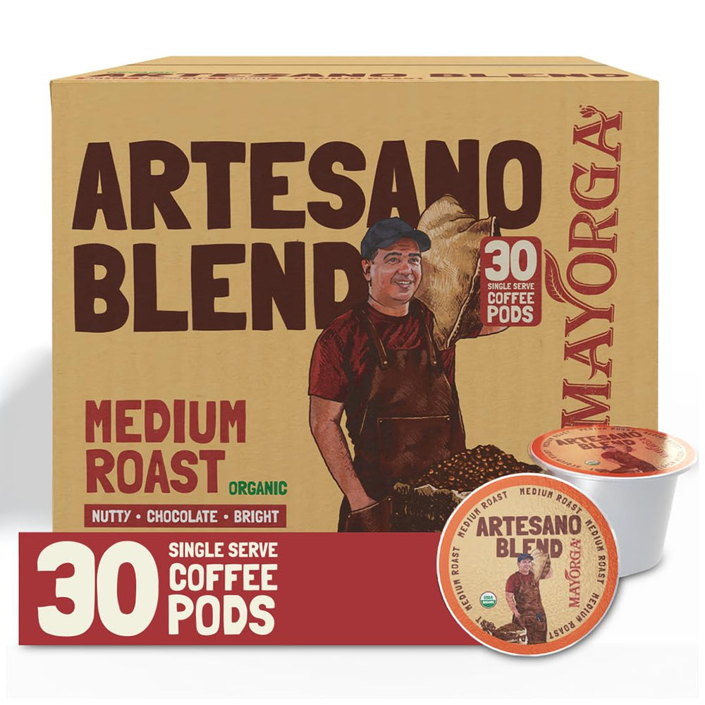 Mayorga artesano front packaging showing organic badge and blend name