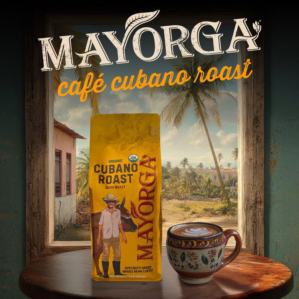 Mayorga bag label close-up highlighting certifications and sourcing benefit