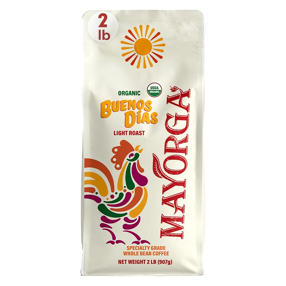 Mayorga Buenos Días front packaging showing 2 lb bag and branding benefit freshness