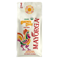 Mayorga Buenos Días front packaging showing 2 lb bag and branding benefit freshness