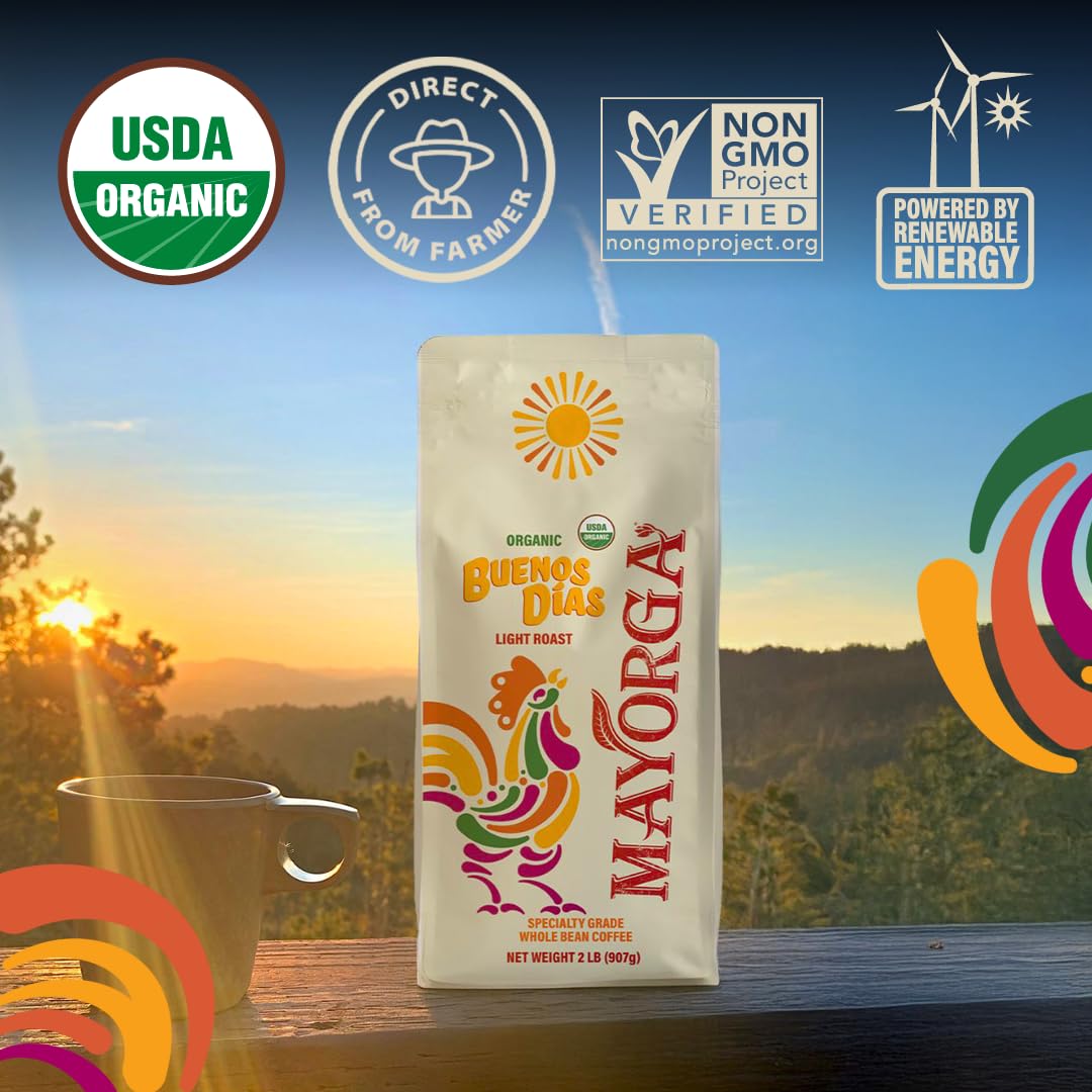 Mayorga served in kitchen lifestyle scene illustrating approachable morning ritual benefit