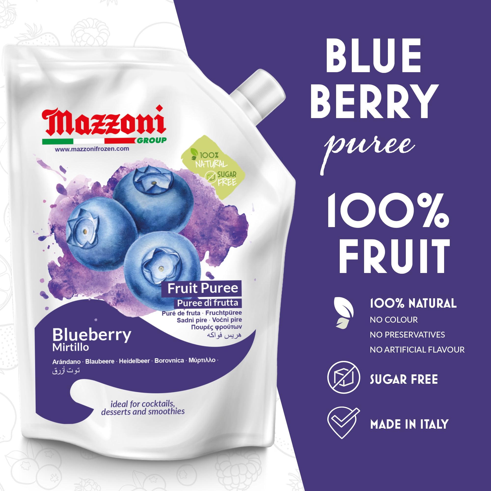 close-up of Mazzoni pouch spout and seal highlighting easy-pour feature for chefs