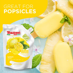 close-up of lemon juice texture from Mazzoni showing pure natural clarity benefit