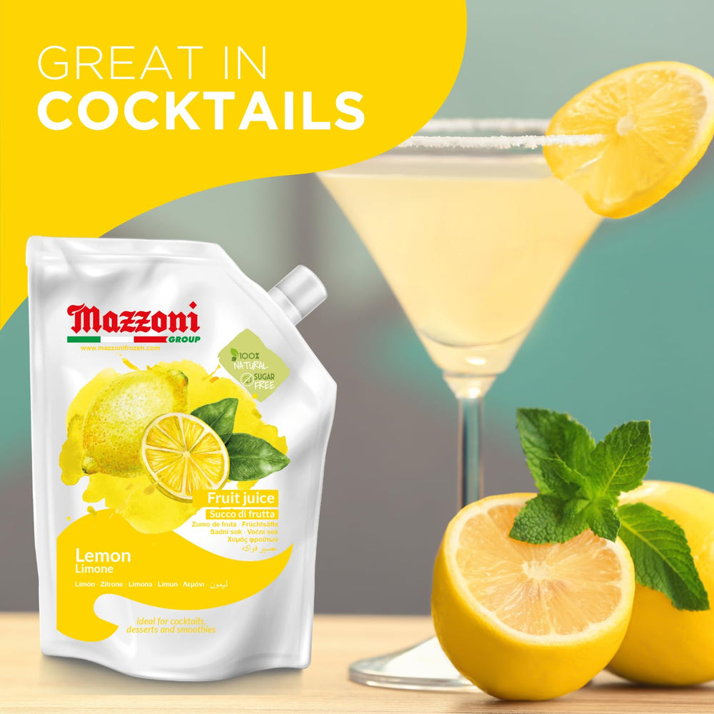 measuring cup with Mazzoni lemon juice showing accurate measurement benefit