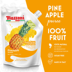 Mazzoni pineapple puree spout close-up for easy pouring and measured portions