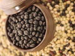 McCabe open bag with loose beans illustrating pantry-ready supply benefit