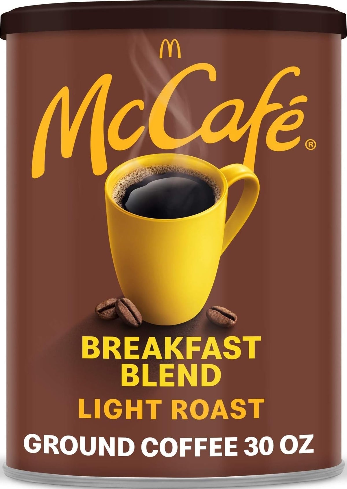 McCafe front canister view showing label and 30 oz capacity for convenience