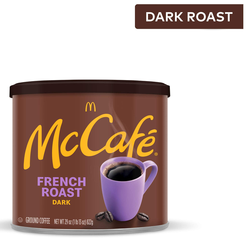 McCafé brewed cup with dark crema suggesting bold taste and cocoa notes