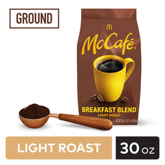 McCafé brewing in a French press emphasizing rich aroma and full-bodied extraction