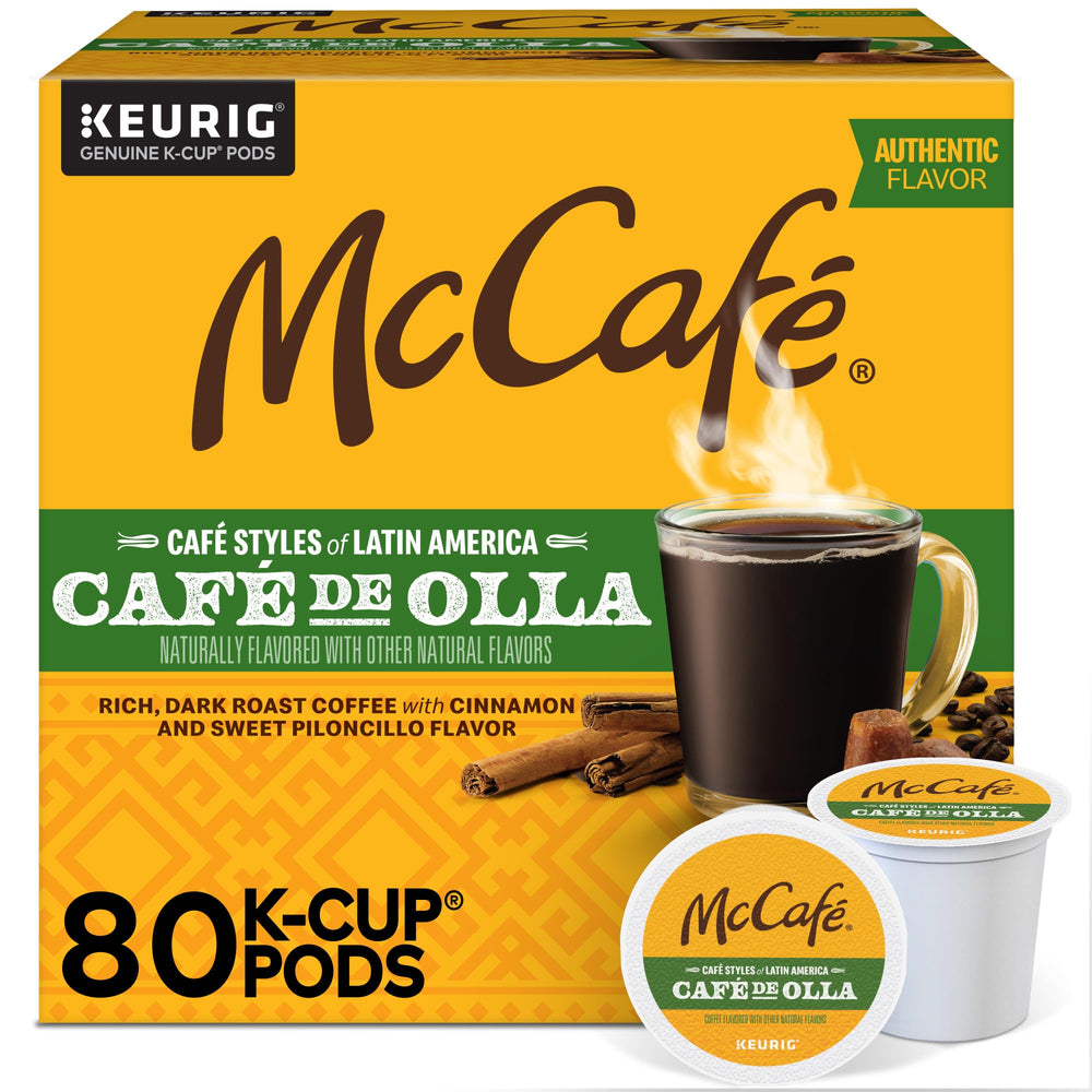 McCafé front packaging showing Café de Olla flavor and quick brewing benefit