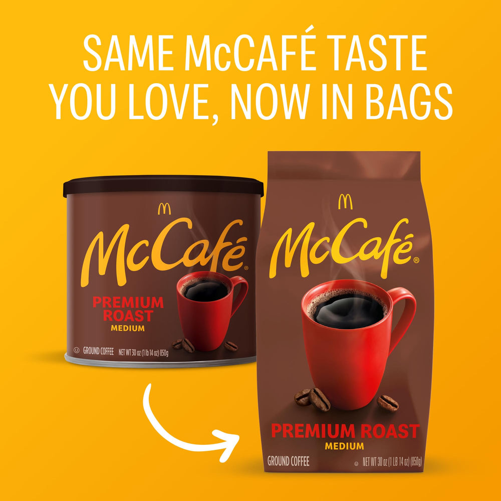 McCafé close-up of ground coffee highlighting smooth texture and aroma